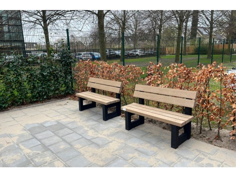 Rockwood® Parkbank Lounge Zwaar Kunststof - Sand Beige 5cm dik