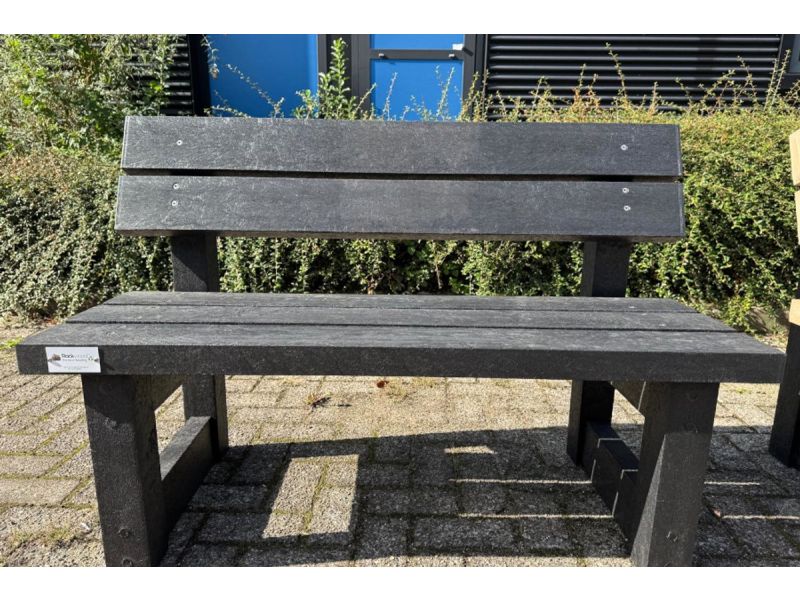 Rockwood® Parkbank Lounge Zwaar Kunststof - Ural Black 5cm dik