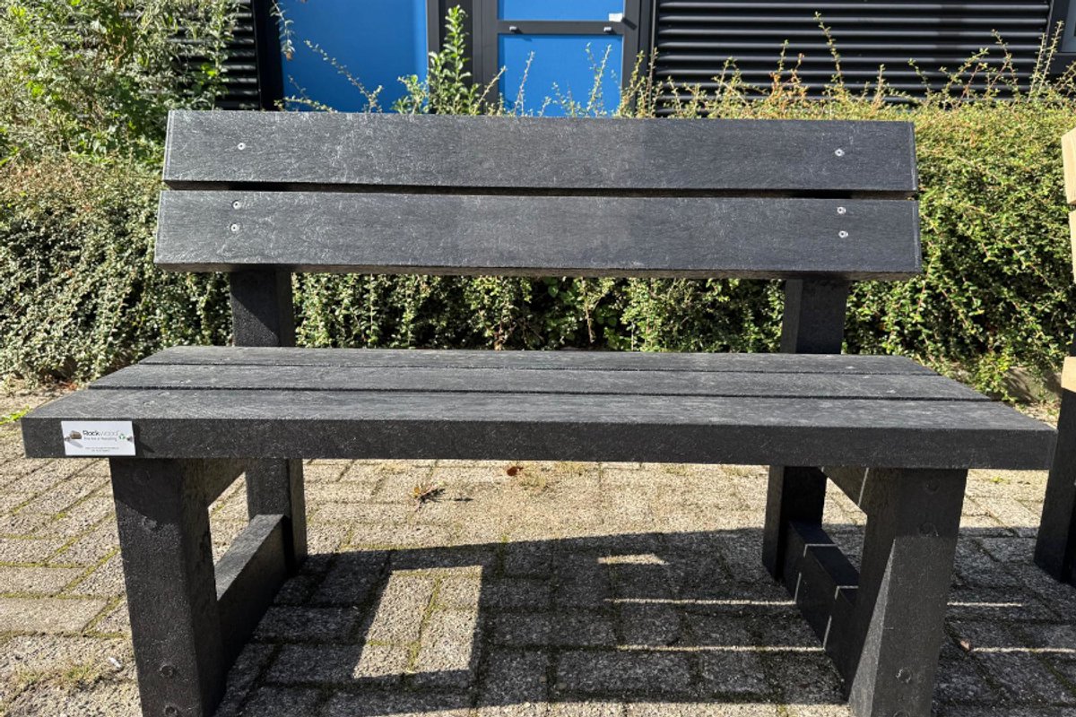 rockwood® parkbank lounge zwaar kunststof ural black 5cm dik