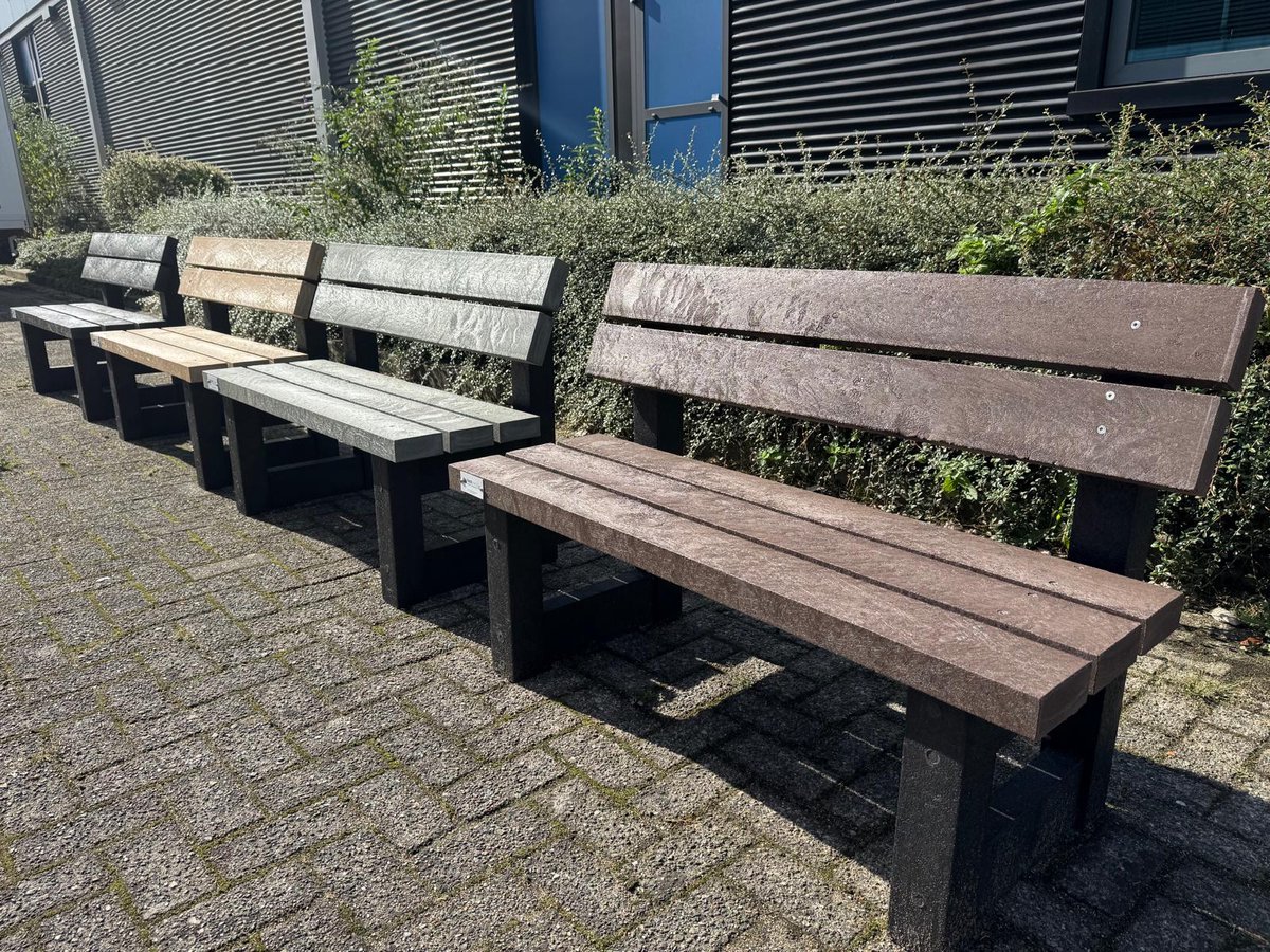 rockwood® parkbank lounge zwaar kunststof ural black 5cm dik