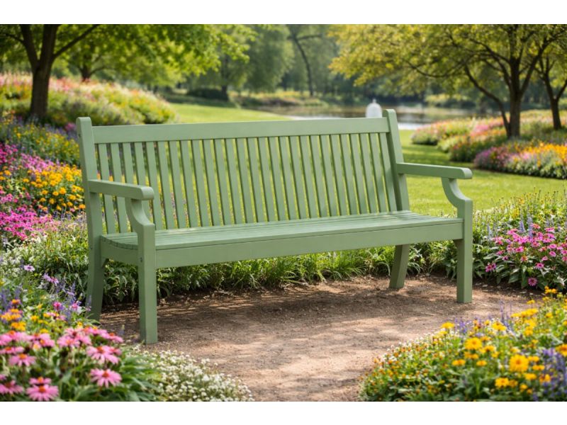 Rockwood® Parkbank Sandwick Kunststof - Egg Green 1.90m 1.90m