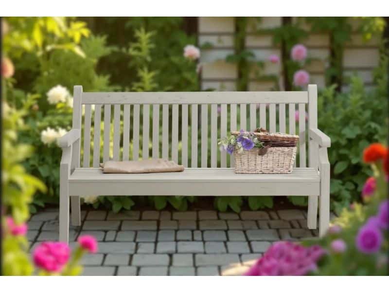 Rockwood® Parkbank Sandwick Kunststof - Stone Grey 1.90m 1.90m