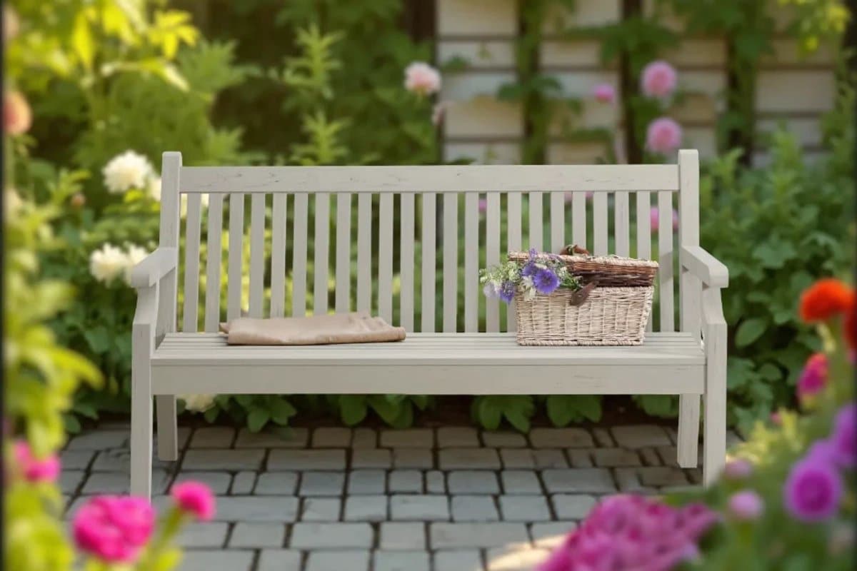 rockwood® parkbank sandwick kunststof stone grey 1.90m 1.90m