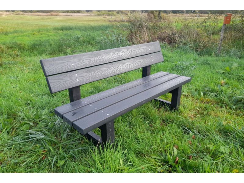 Rockwood® Parkbank Woodblend Zwaar Kunststof - Antraciet (75kg) 5cm dik