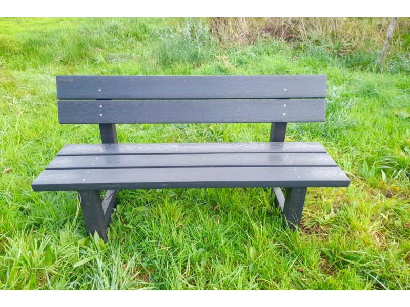 Rockwood® Parkbank Woodblend Zwaar Kunststof - Antraciet (85kg) 5cm dik