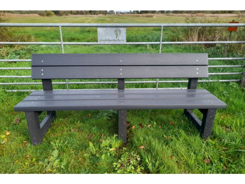 Rockwood® Parkbank Woodblend Zwaar Kunststof - Antraciet (95kg) 5cm dik