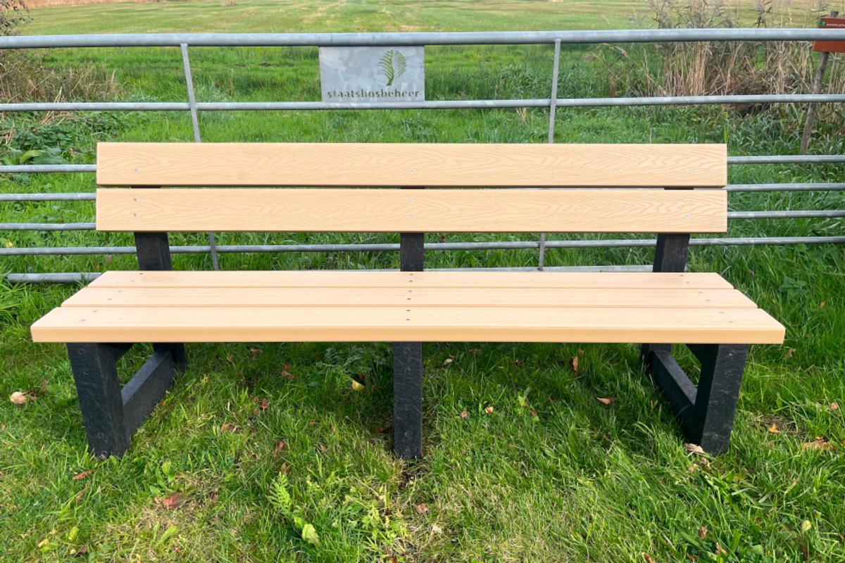 rockwood® parkbank woodblend zwaar kunststof egyptian stone (85kg) 5cm