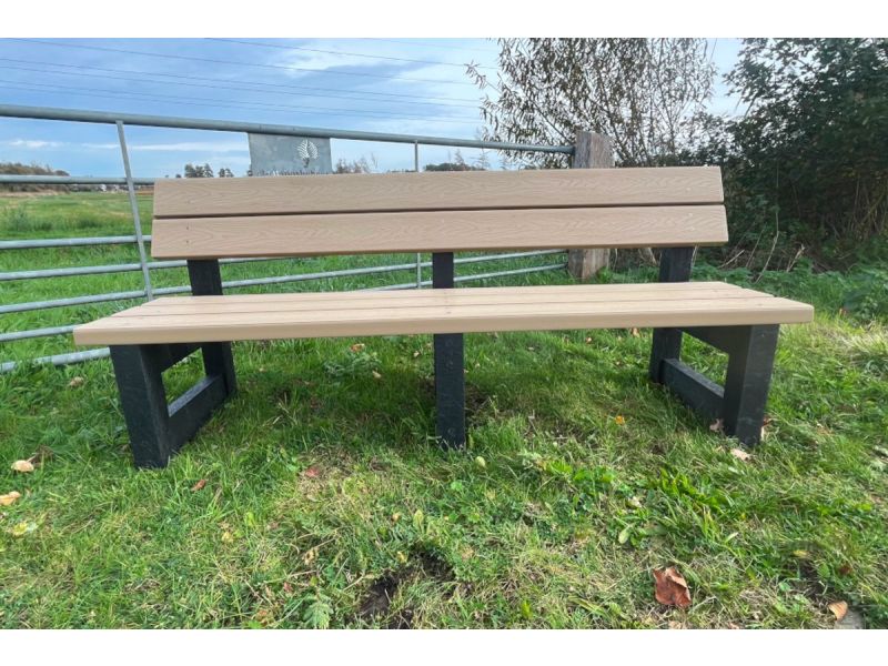 Rockwood® Parkbank Woodblend Zwaar Kunststof - Egyptian Stone (85kg) 5cm