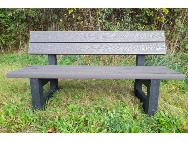 Rockwood® Parkbank Woodblend Zwaar Kunststof - Quartz Brown (85kg) 5cm