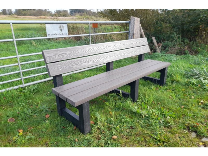 Rockwood® Parkbank Woodblend Zwaar Kunststof - Quartz Brown (95kg) 5cm