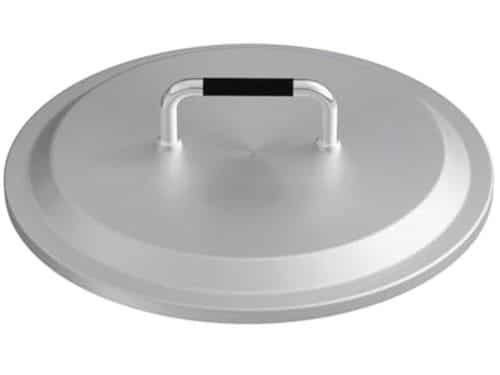 Roestvrijstalen vuurkorfdeksel 49,5 cm met hittebestendig handvat voor buitengebruik