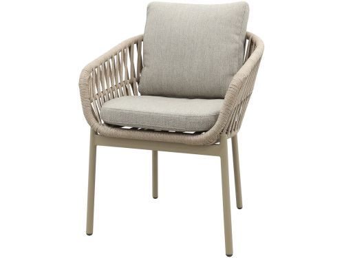 Romeo rope dining tuinstoel - Latte