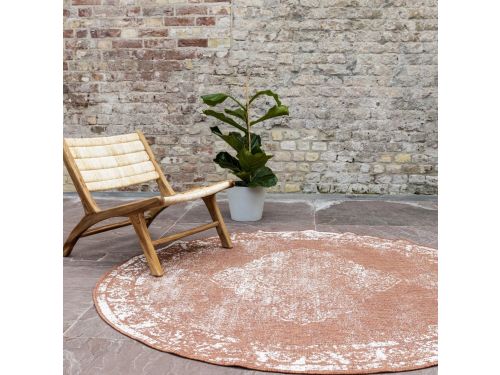 Rond Buiten vloerkleed sage - Roest- dubbelzijdig - EVA Interior