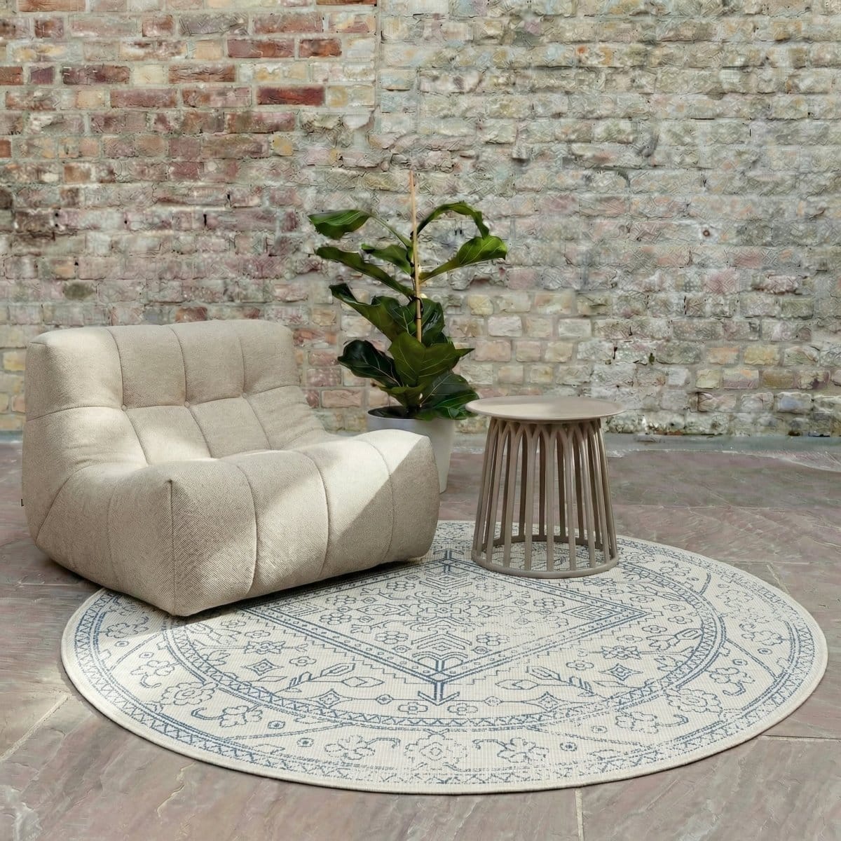 rond buitenkleed nova blauw interieur05 rond 200 Ø