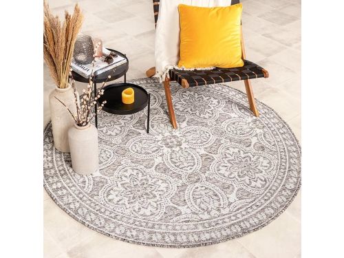 Rond Buitenkleed - Summer Oriental Lichtgrijs - Ø 180cm
