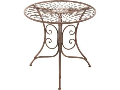 Rond metalen bijzettafel voor buiten - Weerbestendige balkontafel in Art