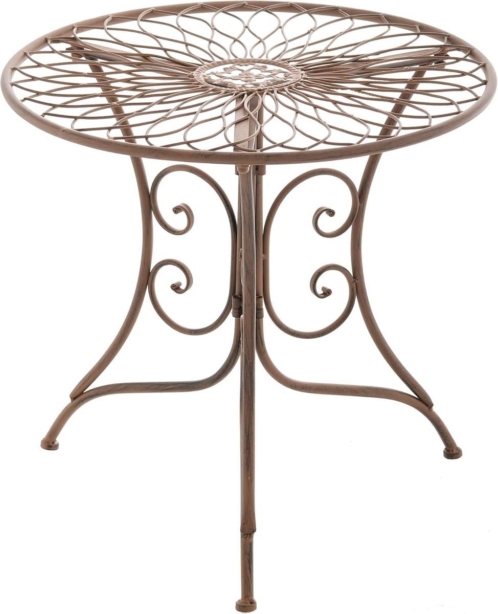 rond metalen bijzettafel voor buiten weerbestendige balkontafel in art