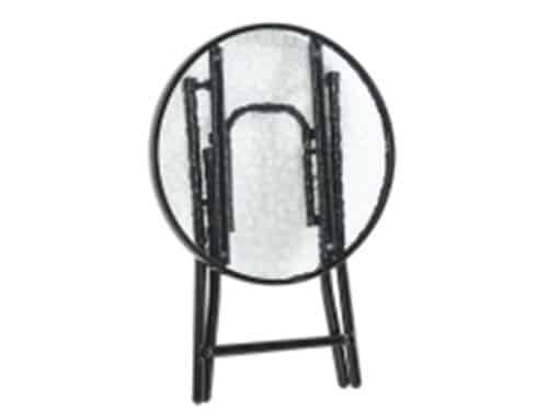 Ronde bijzettafel, opklapbare tafel, buitentafel, geschikt voor balkon en terras