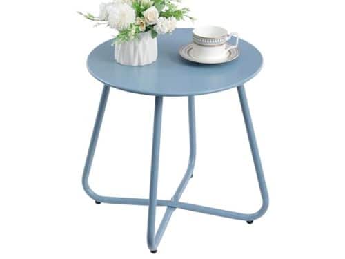 Ronde Bijzettafel voor Buiten - Kleine Balkontafel - Tuintafel en