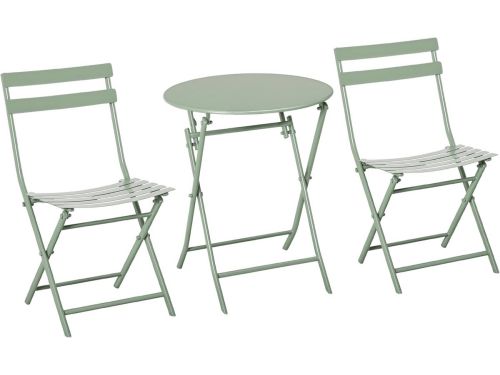 Ronde Bistroset Voor Buiten, Inklapbaar Met 2 Stoelen