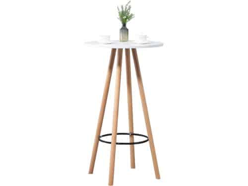 Ronde Hoge Bartafel met Houten Poten - Scandinavische Partytafel
