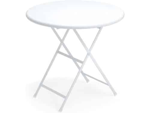 Ronde Klaptafel 80 cm Wit - Ideaal voor Balkon
