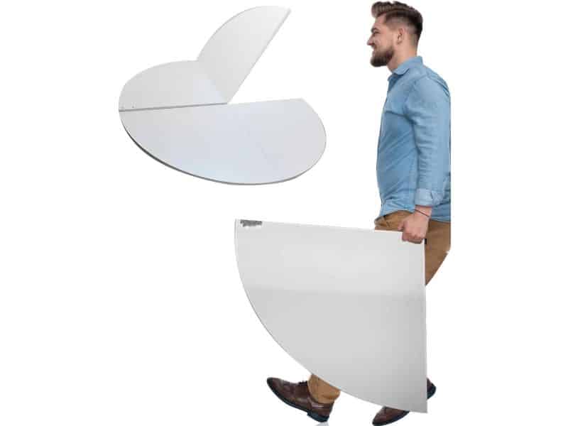 Ronde Klaptafel Binnen en Buiten Ø120-200cm - In Vieren Opvouwbaar