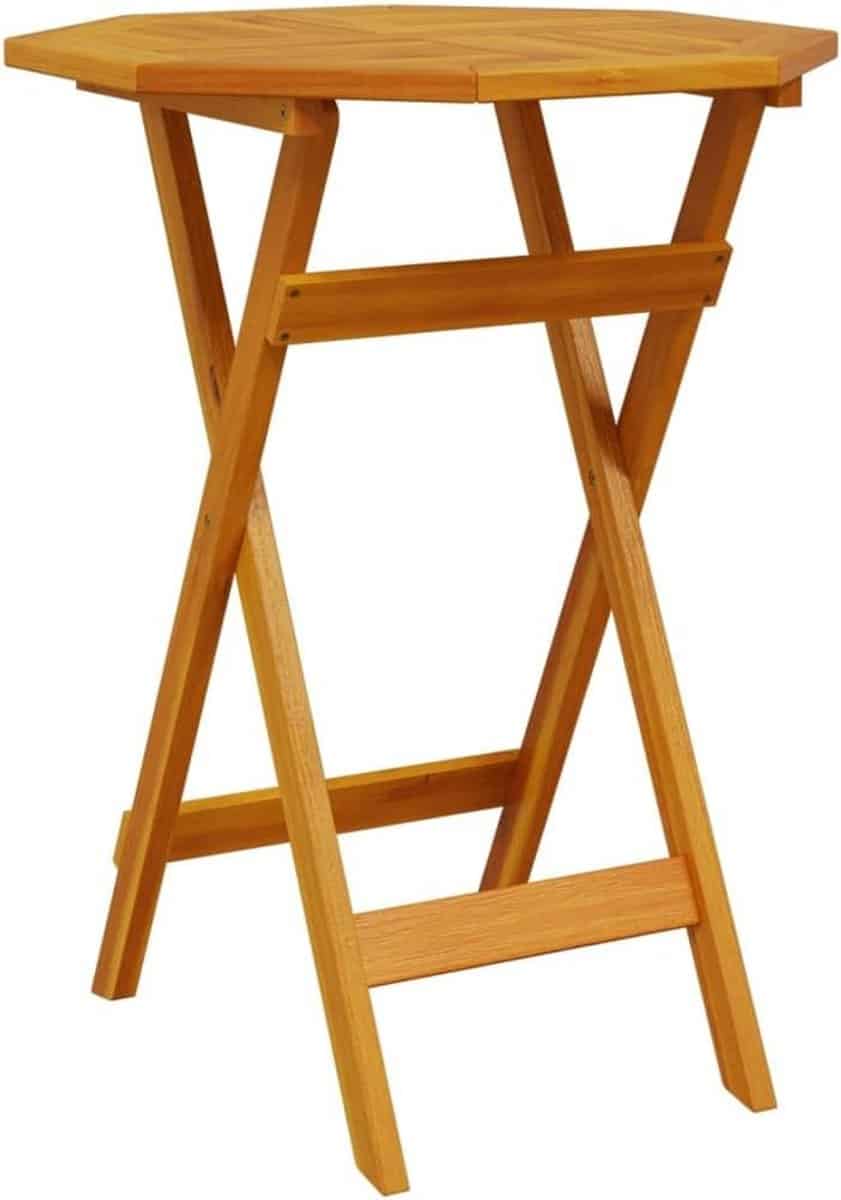 ronde klaptafel Ø60 cm massief acaciahout inklapbare balkontafel