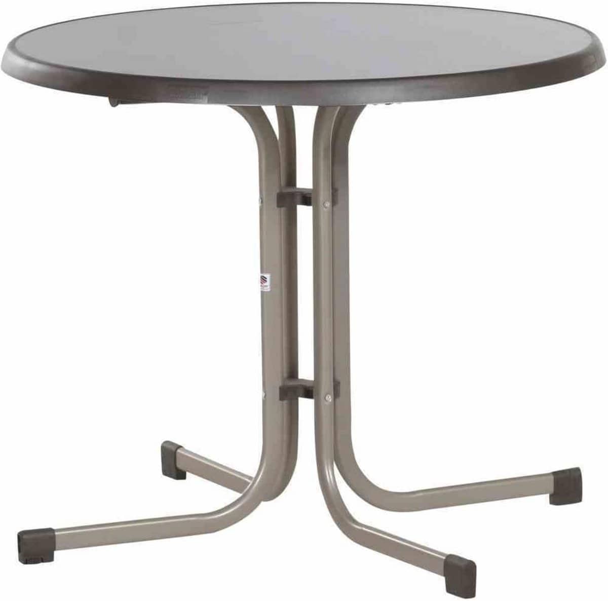 ronde klaptafel Ø86 cm met duurzaam mecalit pro tafelblad