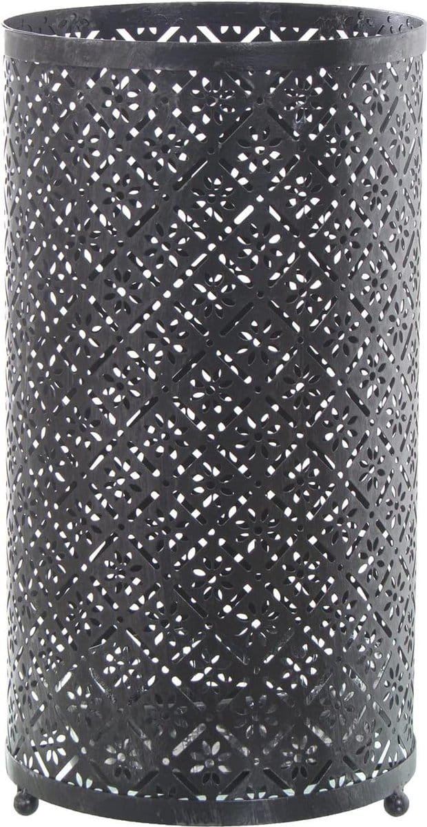 ronde opengewerkte zilverkleurige metalen parasolvoet duurzaam en stabiel