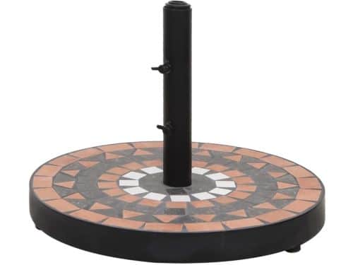 Ronde Parasolvoet 12kg - Terracotta Wit - Zwaar en Stabiel