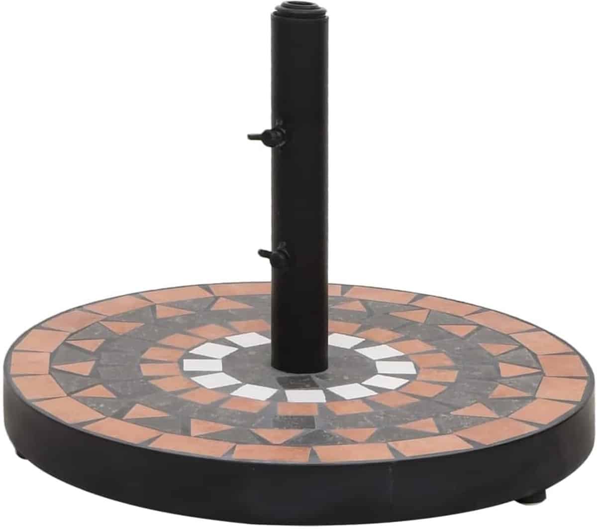 ronde parasolvoet 12kg terracotta wit zwaar en stabiel