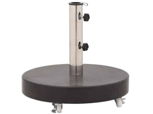 Ronde Parasolvoet 30kg - Granieten Parasolstandaard met Wielen
