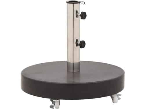Ronde Parasolvoet 30kg - Granieten Parasolstandaard met Wielen