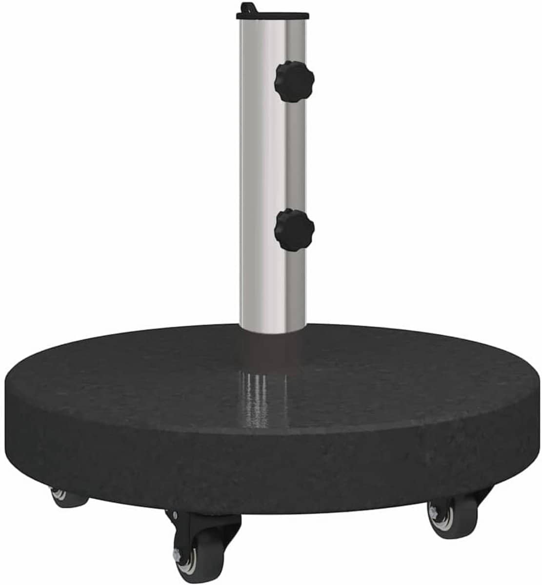 ronde parasolvoet met wielen voor Ø38/48mm poten 30kg zware