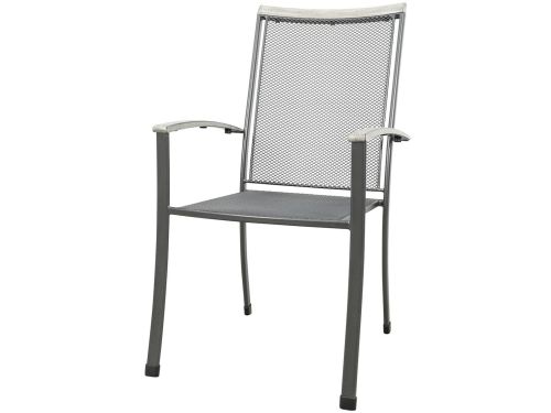 Royal Garden Balero strekmetaal stapelbare tuinstoel - Antraciet