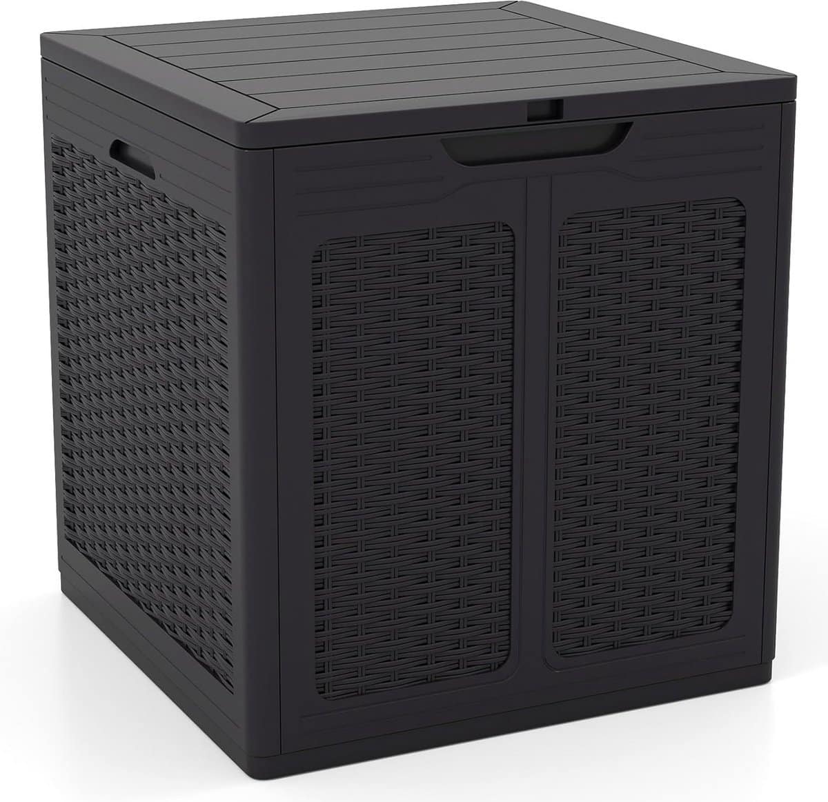 ruime kunststof tuinbox 145l met deksel waterdichte buitenopslag