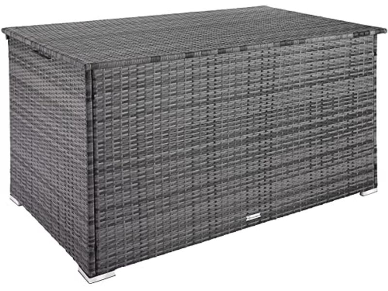 Ruime Tuinopbergbox met Gasveren - 750L Wicker Kussenbox