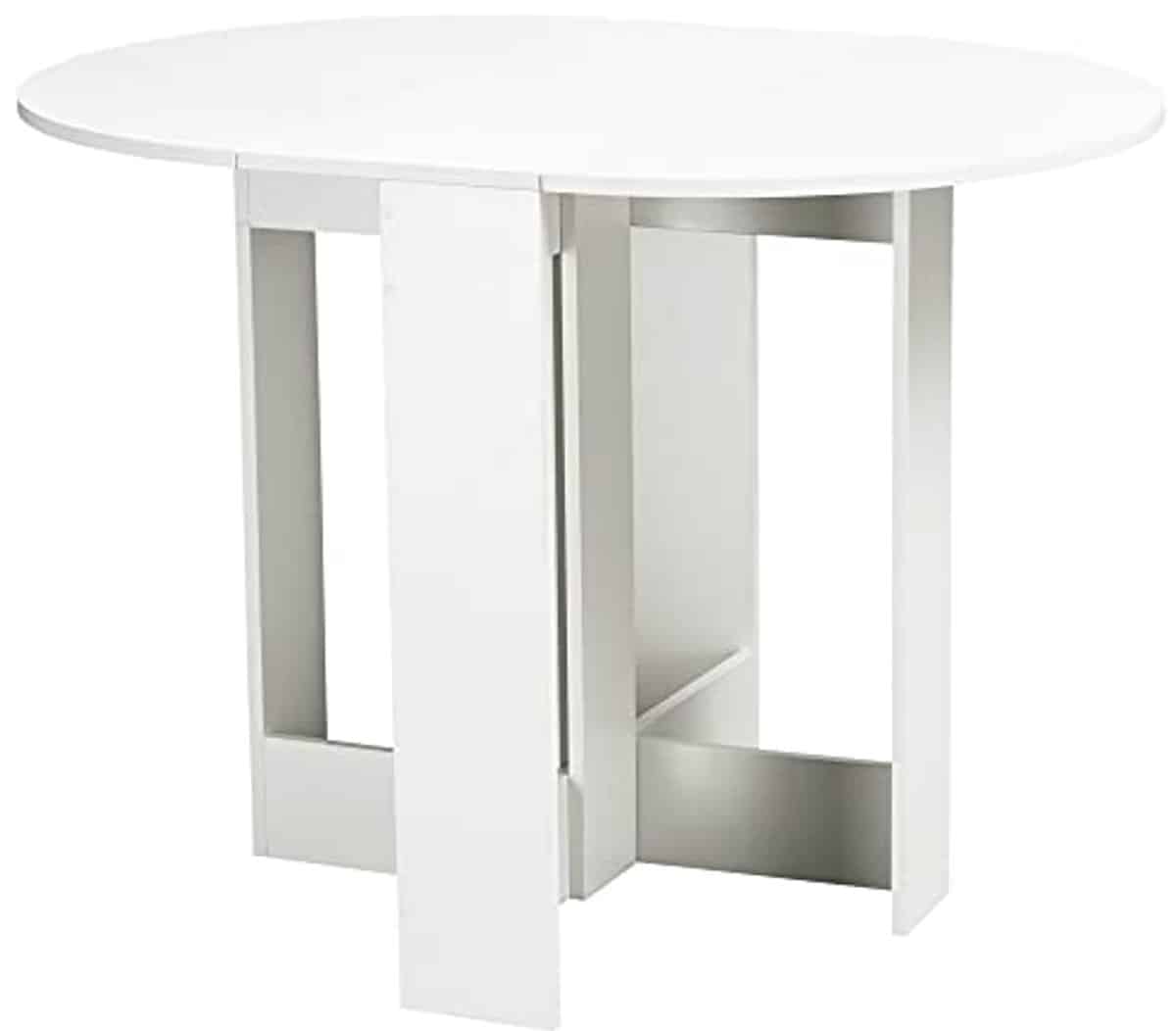ruimtebesparende klaptafel voor eetkamer wit 104 x 76 cm