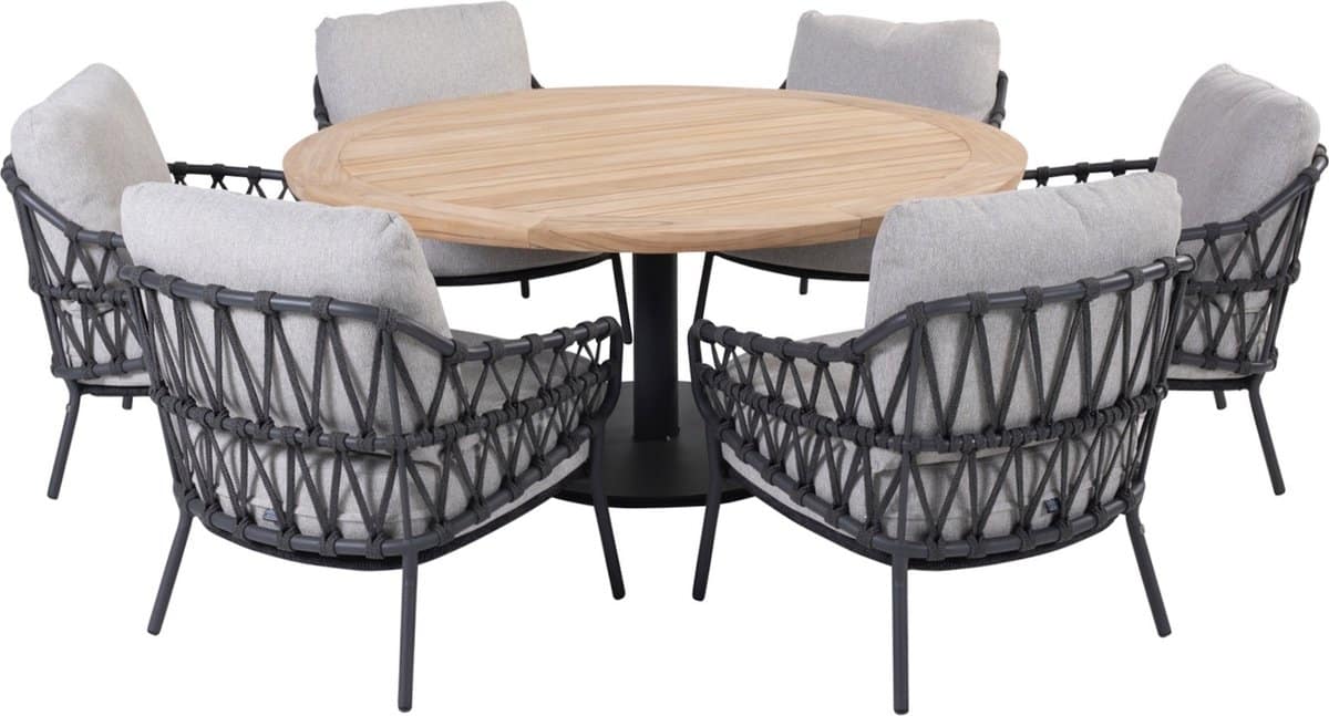 saba calpi low dining tuinset 7 delig 160 cm rond