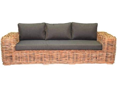 Sabuga 3-zitsbank naturel rotan