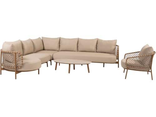 Salute Martinique modulaire hoek loungeset 5 delige keramiek amber 4