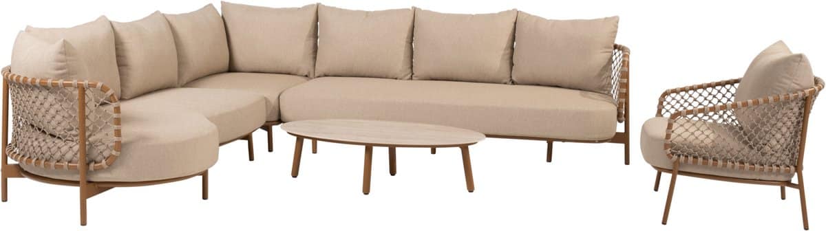 salute martinique modulaire hoek loungeset 5 delige keramiek amber 4