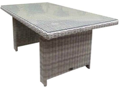 San Marino lounge-diningtafel 146x84,5xH66,5 cm wit grijs