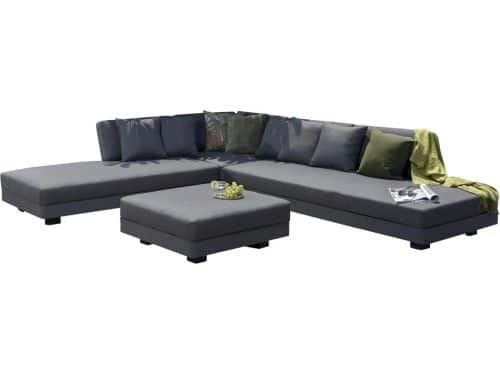 Santa Monica hoek loungeset 4 delig aluminium antraciet