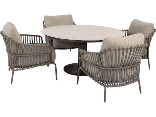 Sarah Capalbio low dining tuinset 130xH69 cm rond 5 delig