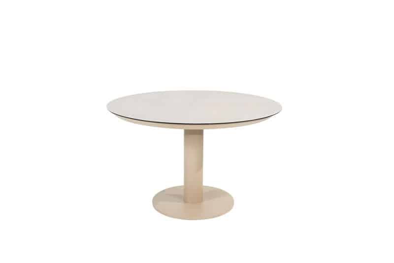 sarah dining tafel latte printed keramiek rond dia. 120 cm taste taste