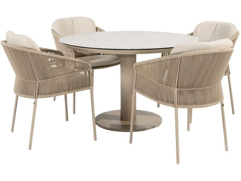 Sarah Florence dining tuinset 120xH75 cm 5 delig latte Taste