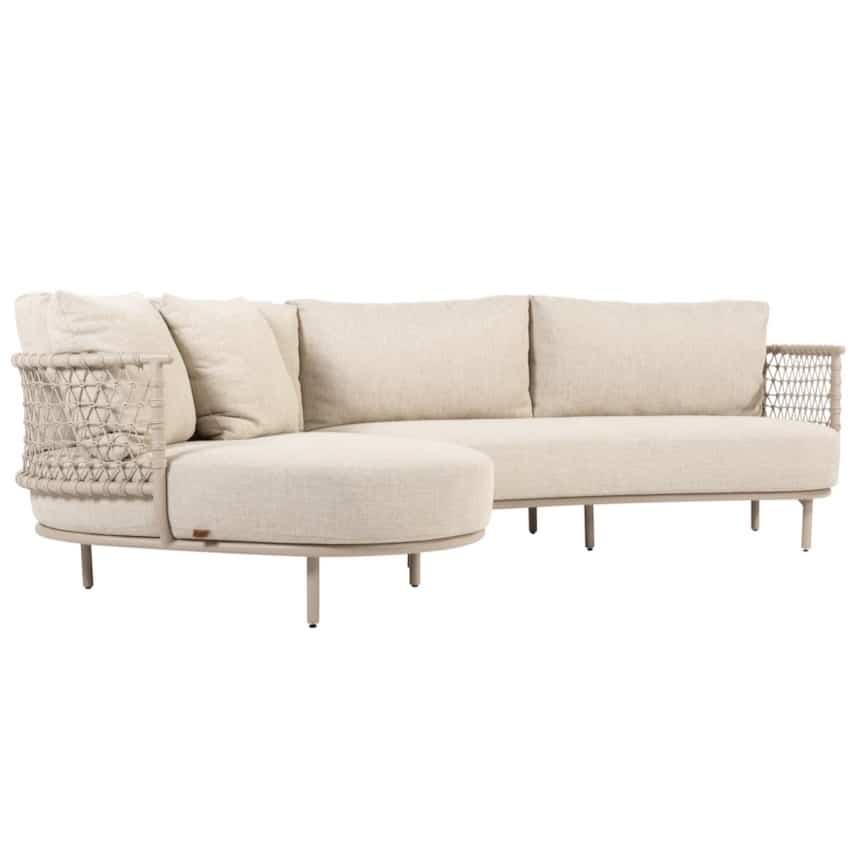 sardinia chaise longue loungeset 2 delig aluminum latte laatste showroommodel 4 seasons outdoor