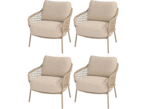 Sardinia low dining tuinstoel latte 4 Seasons Outdoor set van